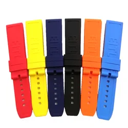 Borracha macia Silicone Watch Band, 20mm, 22mm, 24mm, pulseira para Breitling, Superocean, Navitimer, Avenger