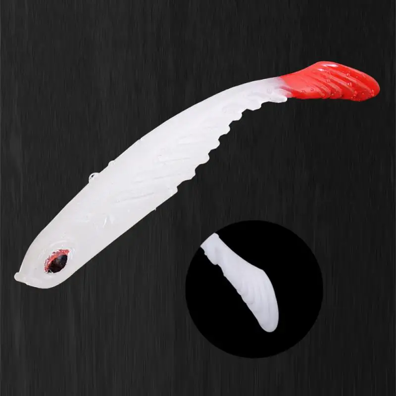 T-tail Road Sub-bait Soft Fish-shaped Pseudo-bait Bait Bass Warp Mouth Bait Soft Lead Head Hook Bait Soft Bait For Fishing