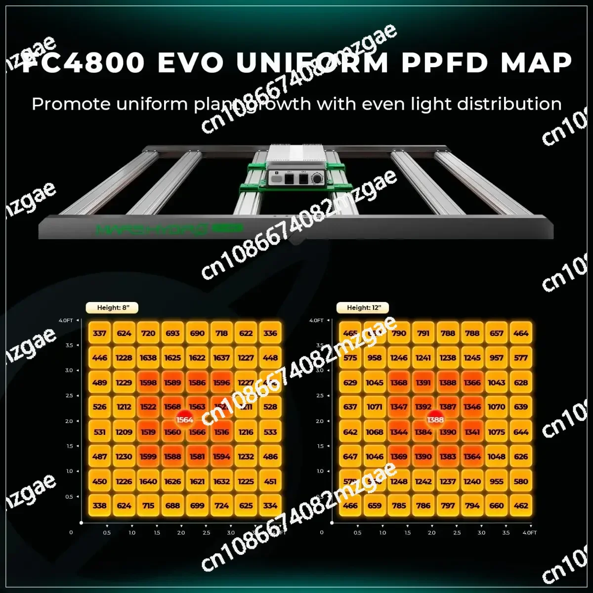 Mars Hydro 480W 4x4ft 120x120cm FC4800 LM301H EVO Smart 6'' IFresh Inline Fan Ventilation Kit Large Grow Zelt Full Kit