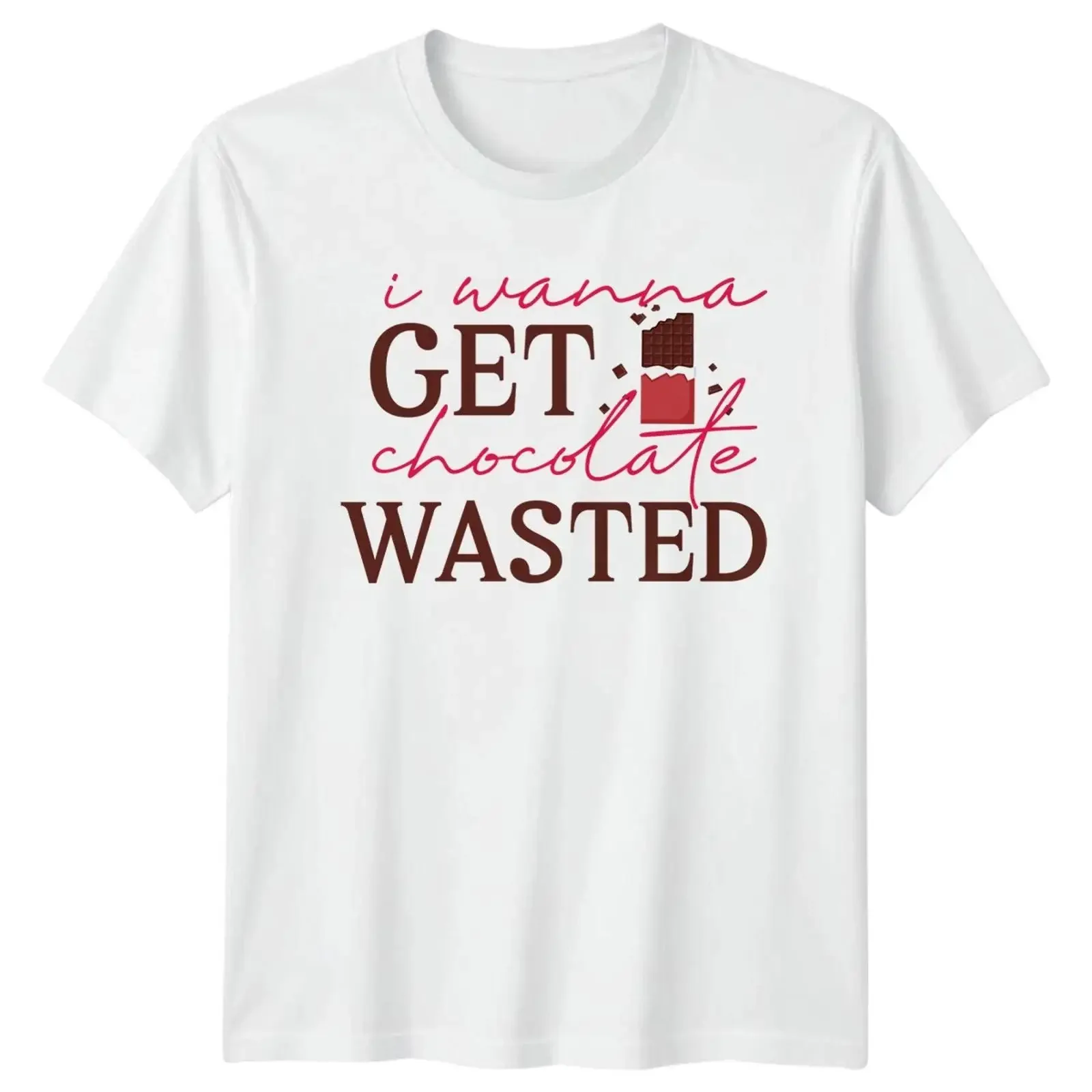 I Wanna Get Chocolate Wasted Herren T Shirt Damen Grafik Top Bild 1 von 4 vintage Washed Stretched fashion Versatile Soft