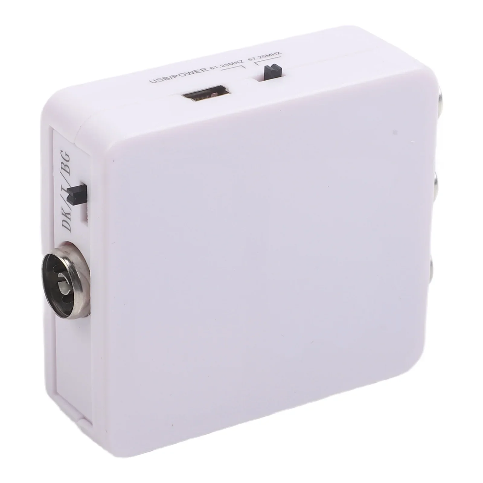 For TV For DVD Recorder Coaxial Adapter AV To RF Modulator AV RF Switcher Audio Signal Conversion Portable Design