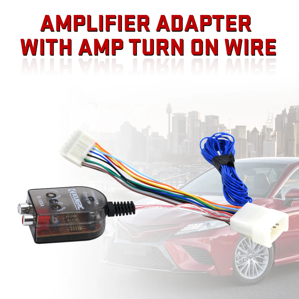 Amplifier Adapter With Amp Turn On Wire Radio Stereo Wire Harness Plug For 87-16 Toyota 09-16 Subaru 04-16 Scion 90-92 Lexus