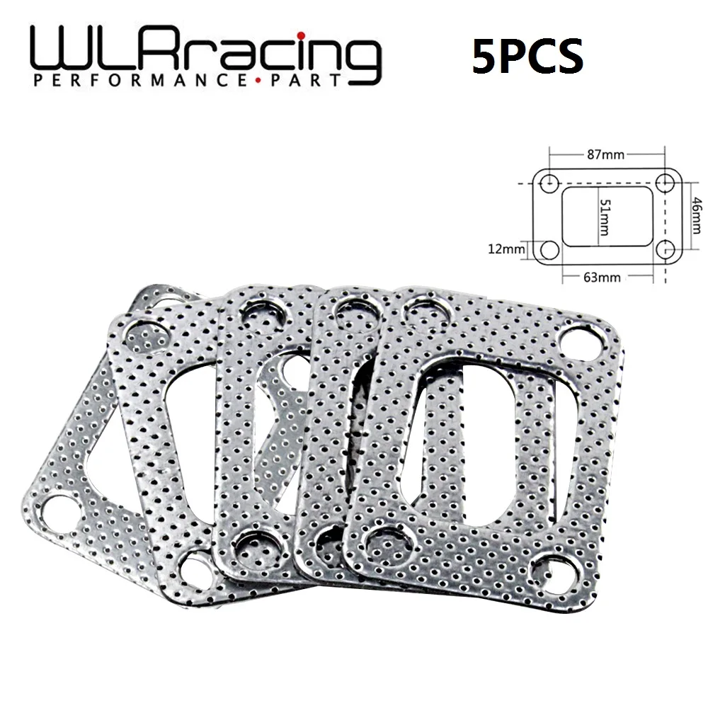 WLR RACING - (5PCS/LOTS) T3 ALUMINUM TURBO CHARGER INLET MANIFOLD FLANGE DOWN PIPE GASKET WLR4951