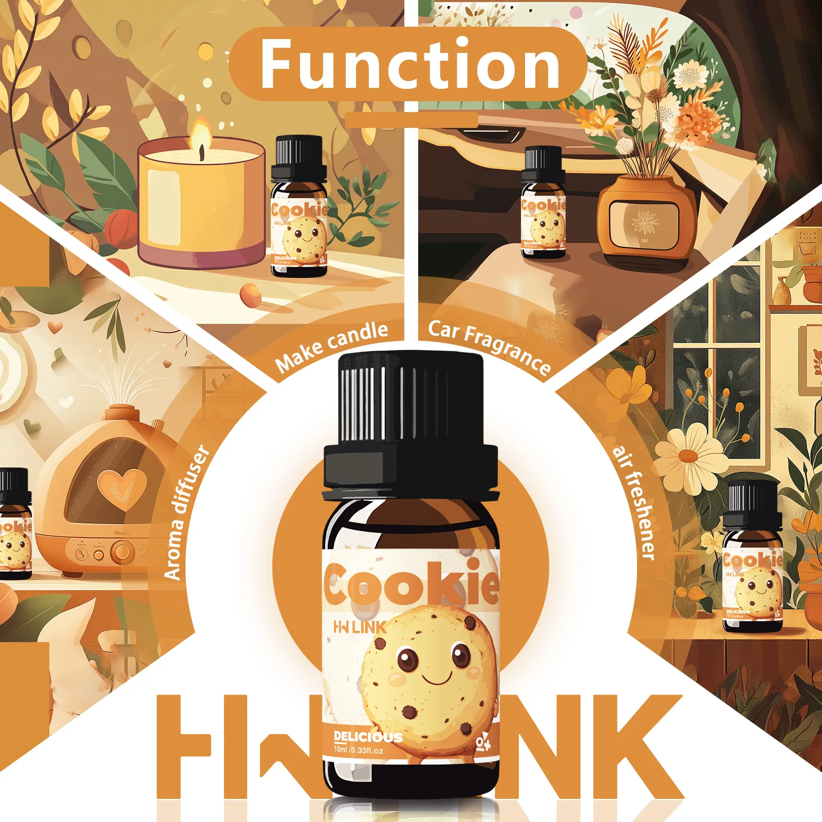 10ml Cookie Essential Oils  for Candle Making,Aromatherapy,Diffusers,Humidifiers Gifts view 6