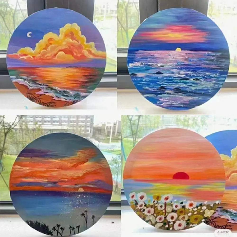 Multi Size Cotton Wooden for Artist Oil Paint Thicken Picture Frame Drawing Board Painting Board Circle Canvas