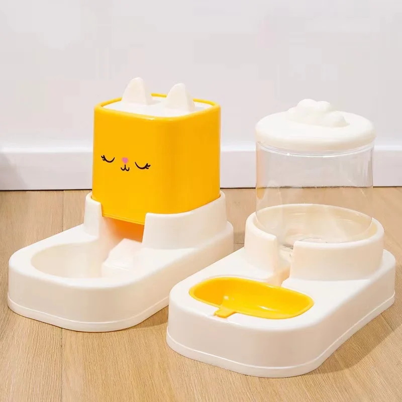 

Cat Dog Automatic Feeders Plastic Water Bottle Cat Bowl Feeding and Drinking Puppy Water Dispenser Pet Feeding Bowl Pet Supplies