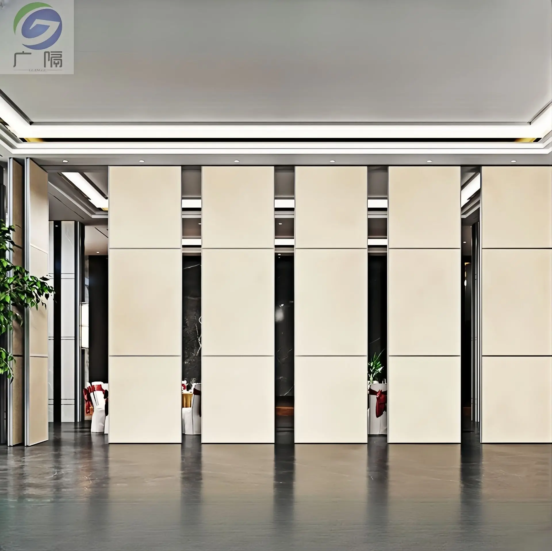 Modern simple hotel event partition banquet hall hotel folding screen, restaurant private room mobile partition wall