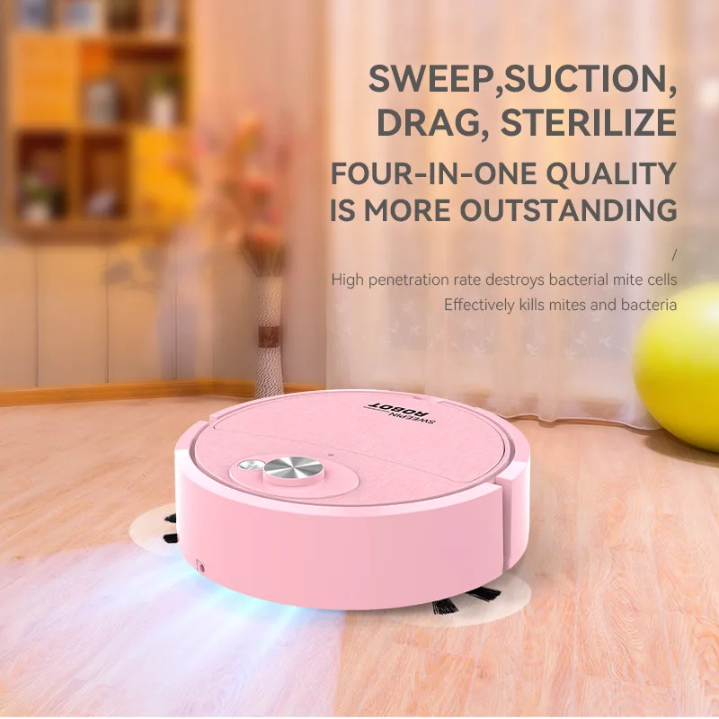 Vacuum Cleaner USB Charging Sweeping Robot Mop Machine Pet Hair Hard Floor Carpet Home Smart Sweeping Suction Cleaning Appliance