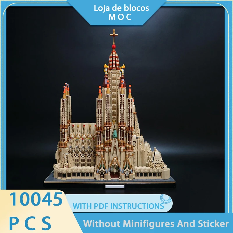 

Новый конструктор MOC: Средневековая церковь Саграда Фамилия (Барселона), модульный набор для сборки, детская игрушка DIY