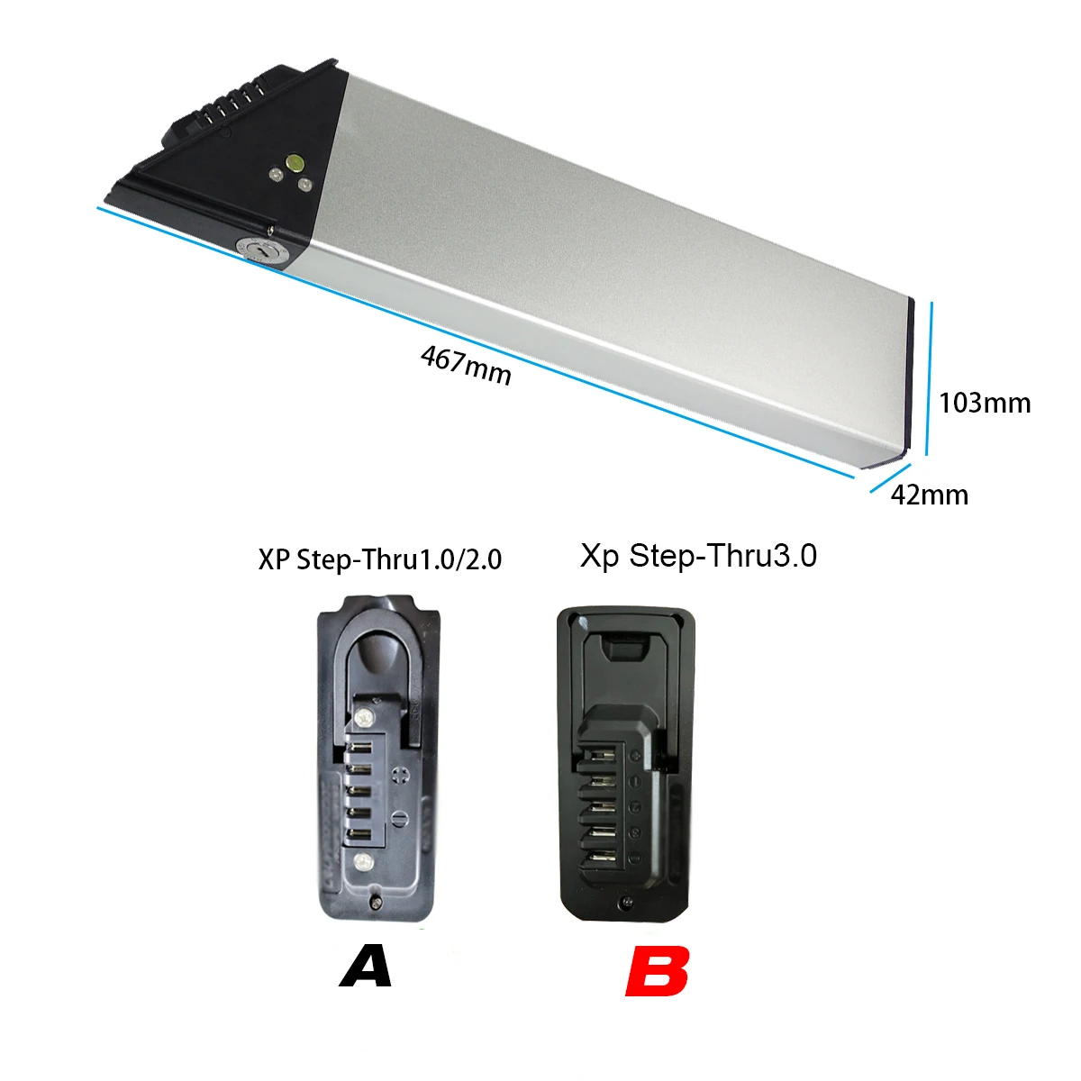 48V Foldable Bulit-in Battery 10.4Ah 12.8Ah 14Ah for Gotrax Oraimo XP Lite Step-Thru 1.0 & 2.0 3.0 Long-Range Battery