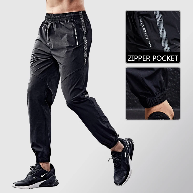 Running Sports Male Men Sweatpants Training Pants Gym Fitness Jogging Sportpants Breathable Absorb Sweat Quick Dry Trousers