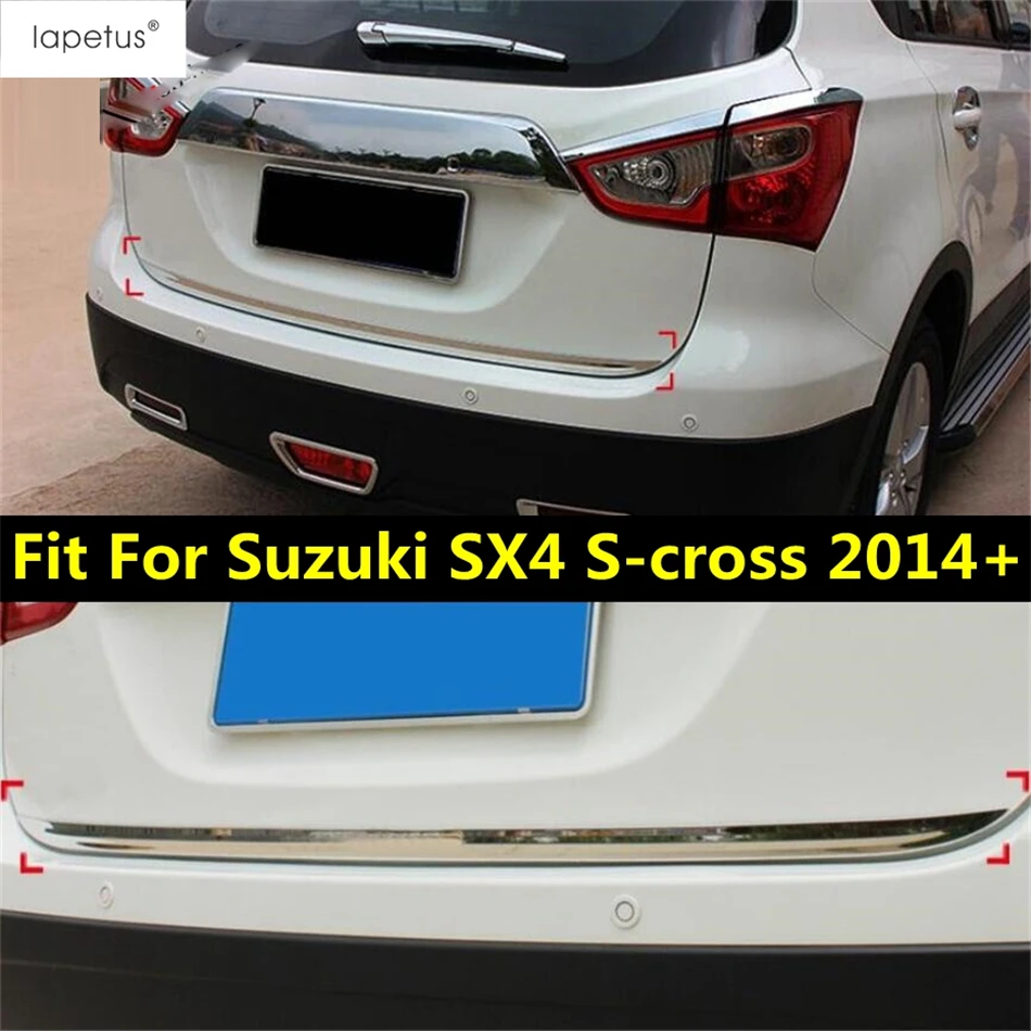 

Car Rear Trunk Tail Gate Door Strip Molding Decoration Cover Trim For Suzuki SX4 S-cross 2014 - 2022 Stainless Steel Accessories