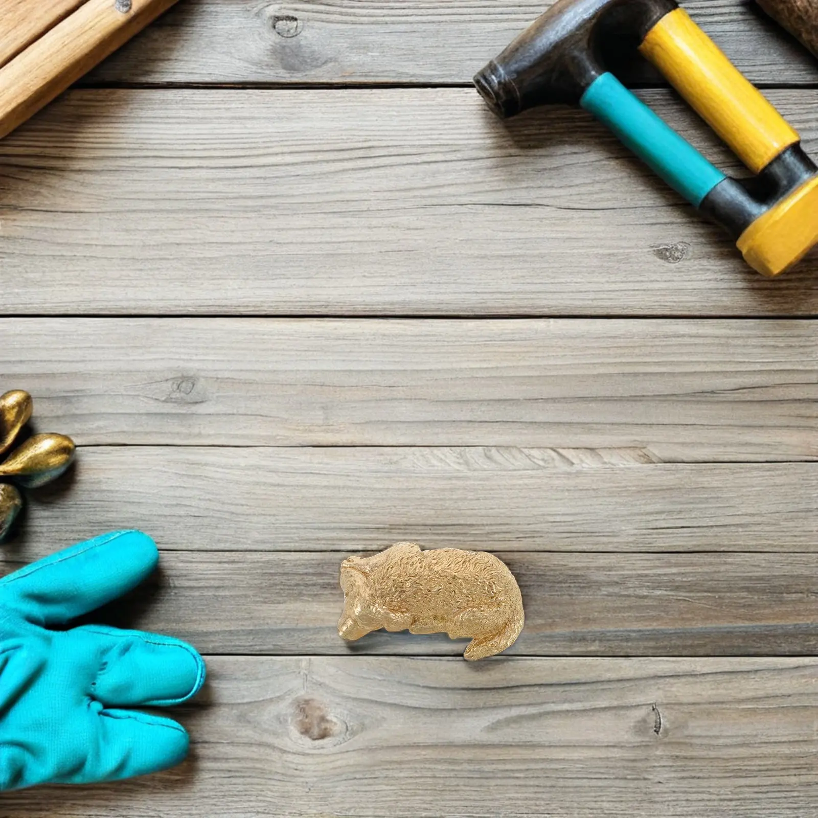 

Латунные ручки-скобы для ящиков в форме собаки, мебельные ручки для комодов, шкафов, кухонных тумб, с одним отверстием, латунная фурнитура, золотистые