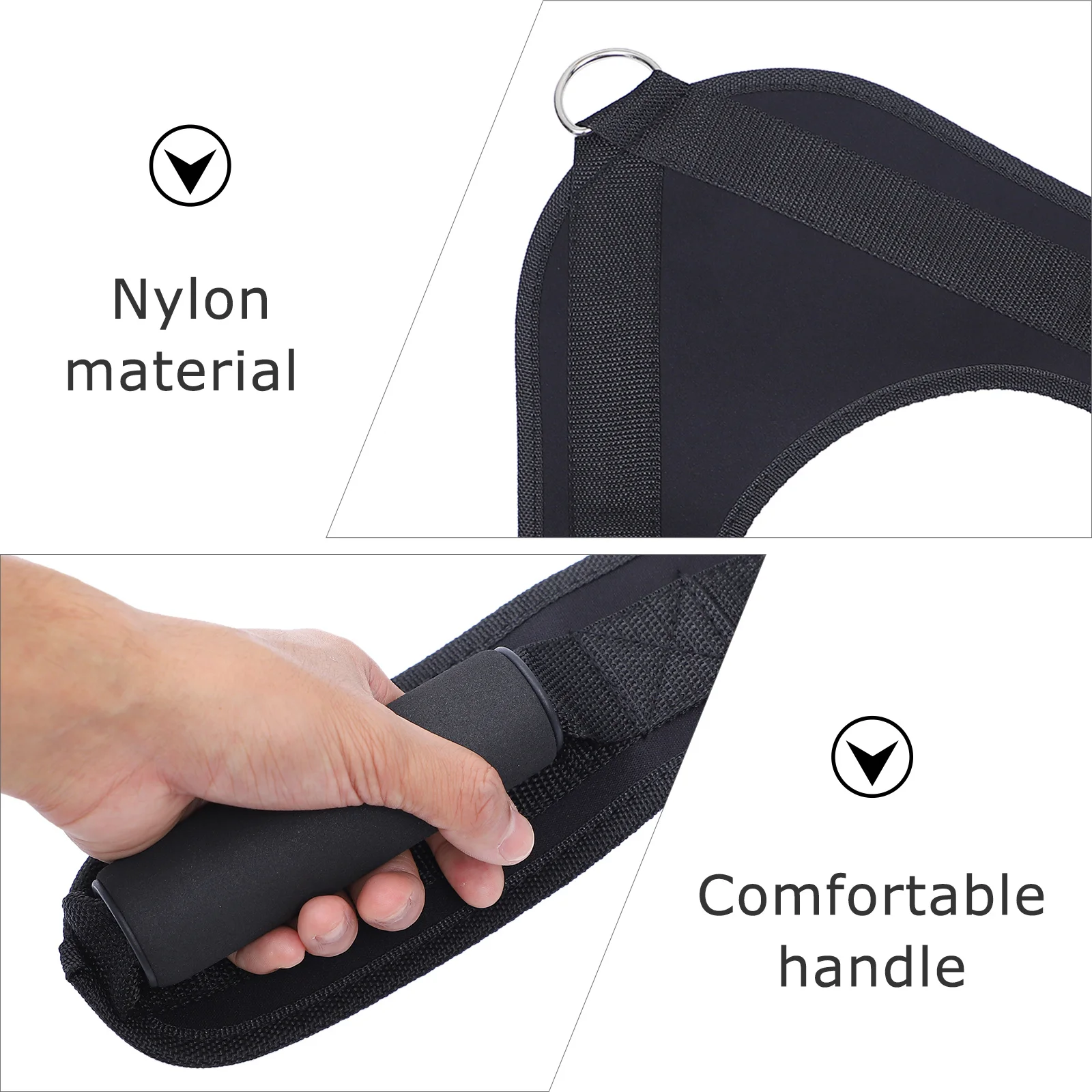 

1pc Ab Harness For Abdominal Workout Back Fitness Strap V-Shape Belt Cable Machine Attachment Gym Exercise Equipment