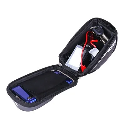 Waterproof Touch Screen Bike Handlebar Bag with Sun Shade Cover 1L Polyester Cycling Phone Pouch view 3
