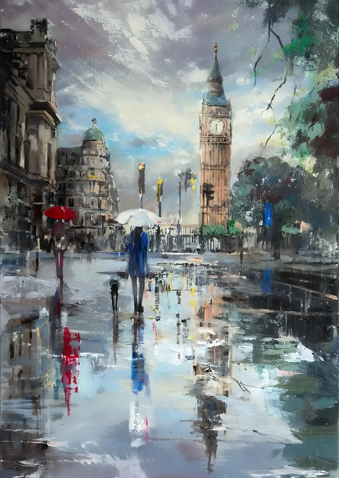 

Div 5D Лондонская улица Лондон город часы башня полная алмазная живопись наборы для вышивки крестом искусство классические картины 3D краска бриллианты