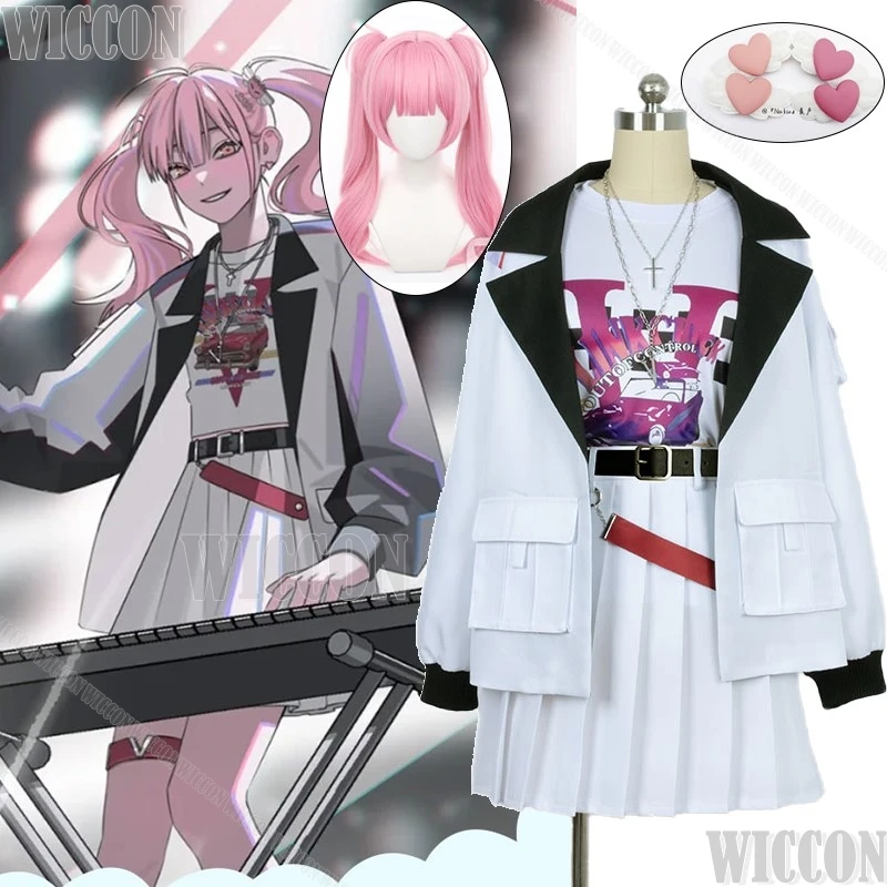 

Li Tianxi Li Tianchen Anime Link Click Косплей NEO AURORA Одежда Пальто Юбка Милая Девушка Розовый Парик Заколка Для Волос Женский Костюм Хэллоуин