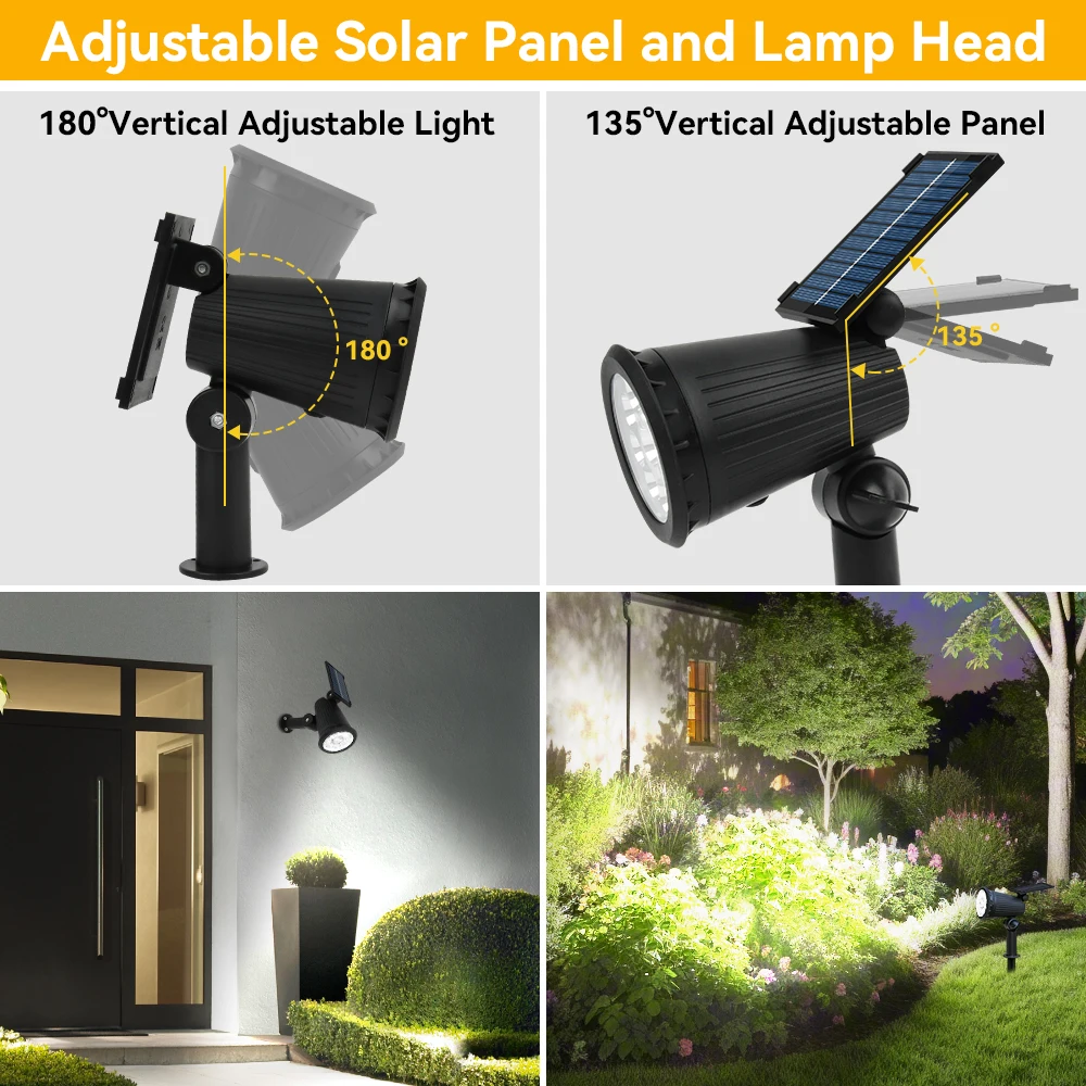 3 قطعة 9LED أضواء الحديقة الشمسية في الهواء الطلق زاوية مقاومة للماء قابل للتعديل الإضاءة مصباح حديقة الفناء الخلفي فناء درب مصباح ديكور