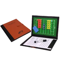 Football Coaching Strategy Board Foldable Soccer Strategy Teaching Clipboard Kit Magnetic Tactic Board Football Match Equipment