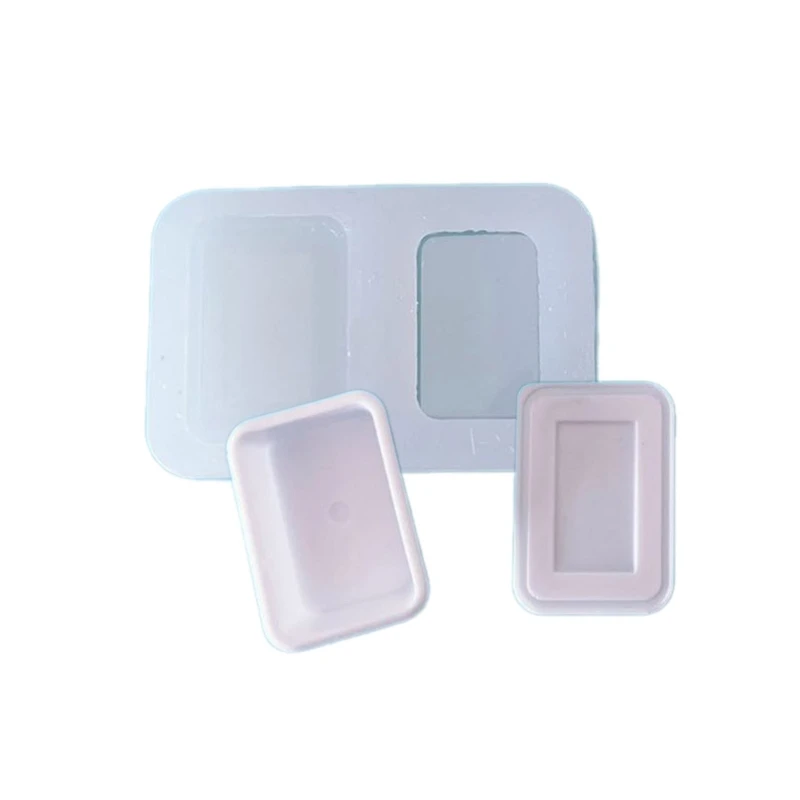 ZB91 Miniature Dollhouse Mini Food Mold Baking Tray Frying Pans Drip UV Glue Silicone Mold for Doll Kitchen Accessories