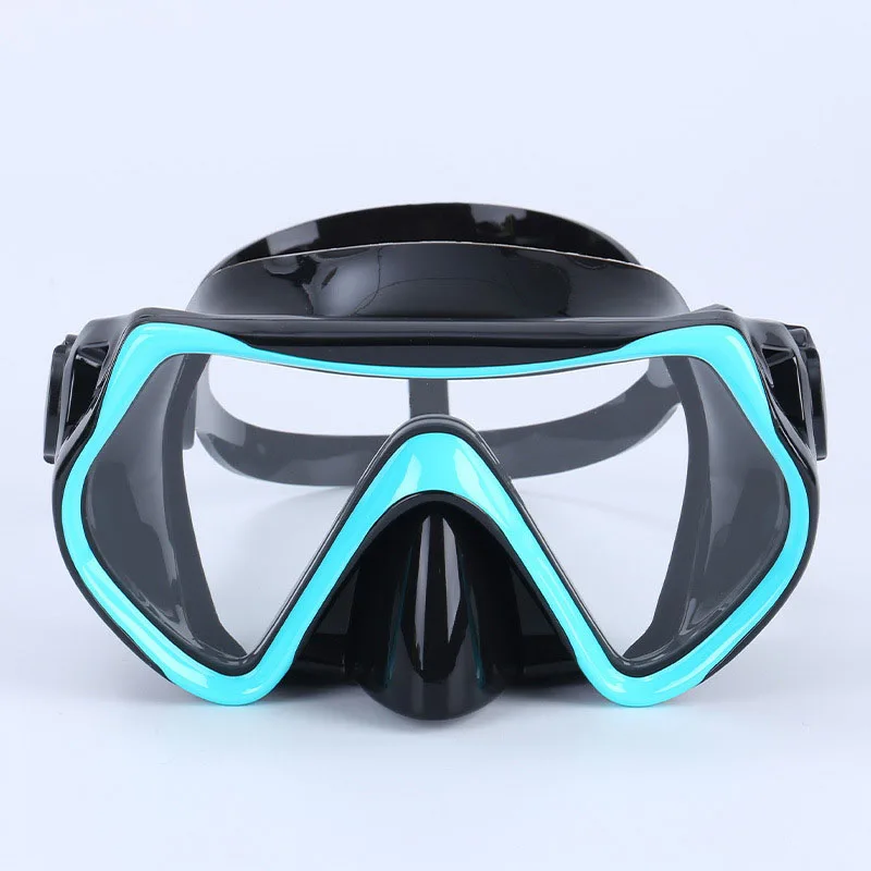 

Очки для дайвинга с ультрашироким обзором HD, большая силиконовая маска для подводного плавания с черной поверхностью