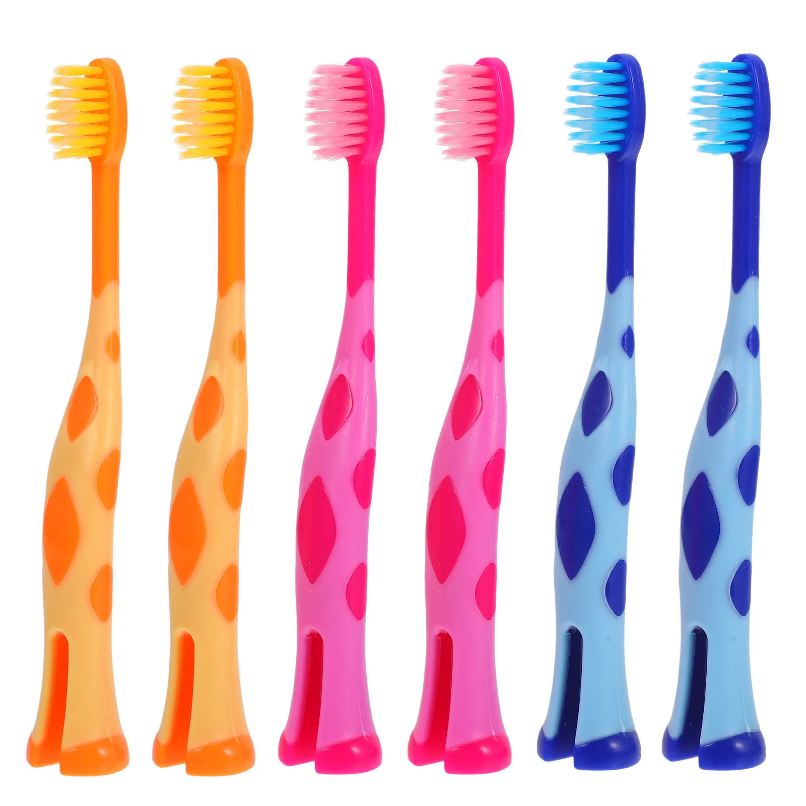 

Набор из 6 детских зубных щеток с мультяшными оленями, мягкая щетина, безопасные, ручные, портативные, милые, разноцветные, оптом