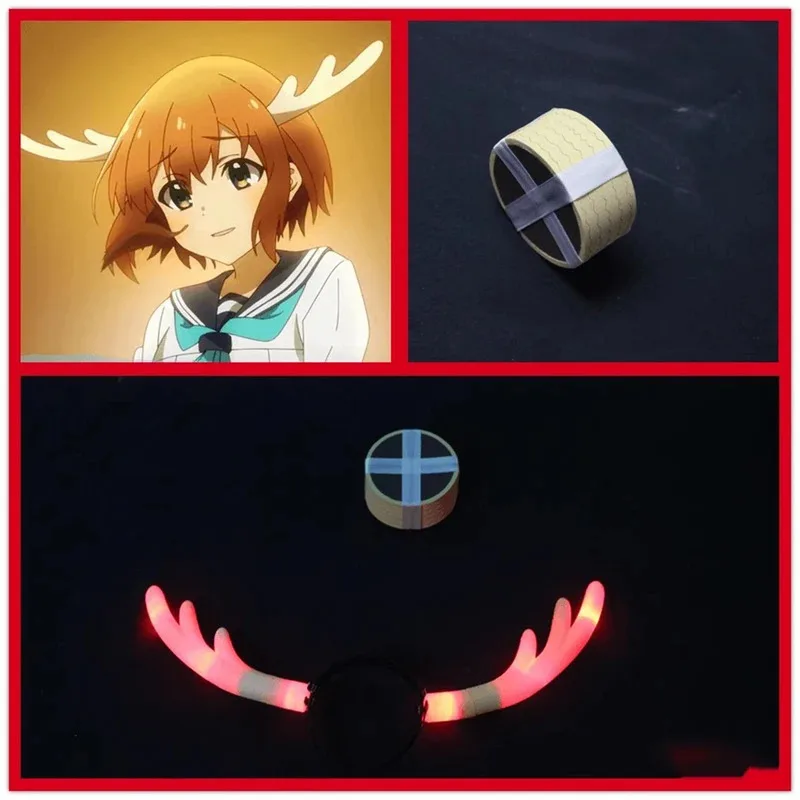 DY20Comic My Deer Friend Nokotan Antlers Headwear Horn Can Emit Light Cosplay Replica Prop Decoration Character Accessories25