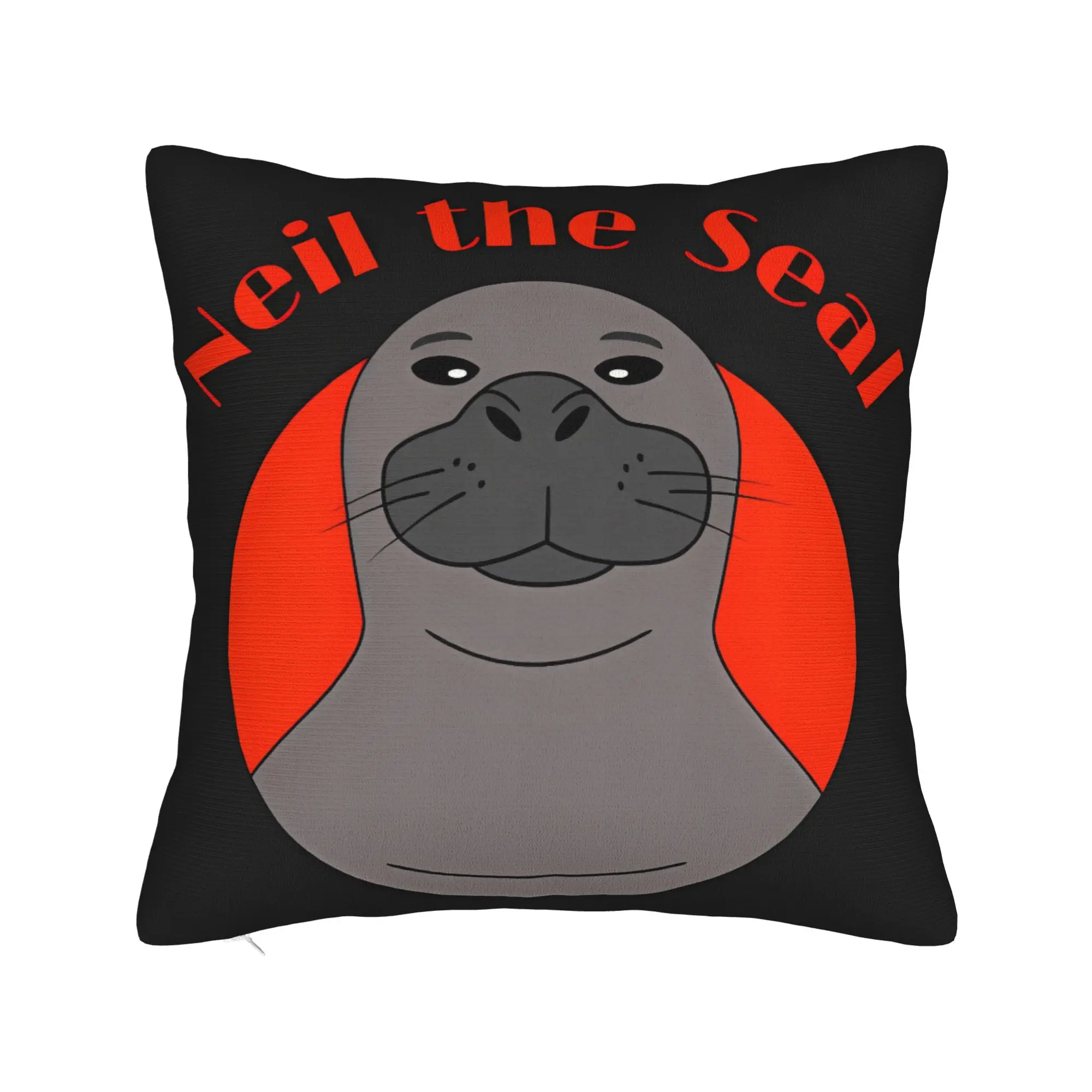 Neil The Seal Meme Pillow Cover  Retro Trendy Pillow Case For Sofa Couch Bed Living Room Print Cushion Cover Birthday Gift