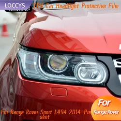 For Range Rover Sport L494 2014-Present 2 Pcs Car Headlight Tint Black Protective Film Transparent TPU Sticker Accessories