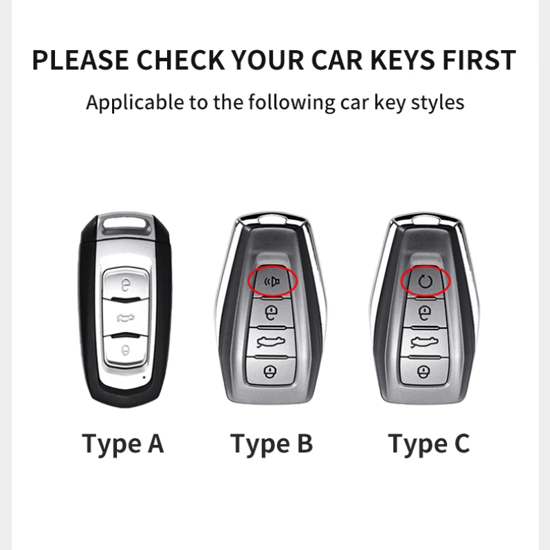 PU Leather Car Key Case Cover Fob for Geely Coolray X6 Atlas Monjaro Tugella Geometry C Emgrand Global Kulrey Hawk GX7 Okavango