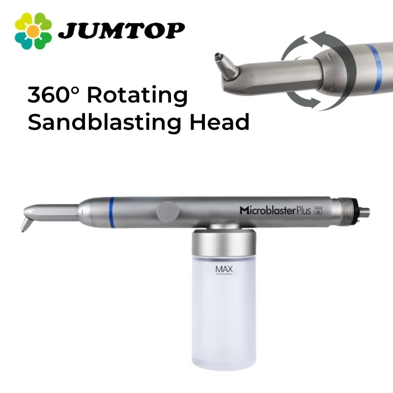 

JUMTOP 2 in 1 Dental Aluminum Oxide Micro Blaster with Water Spray Microetcher Alumina Sandblasting Gun Air Polisher