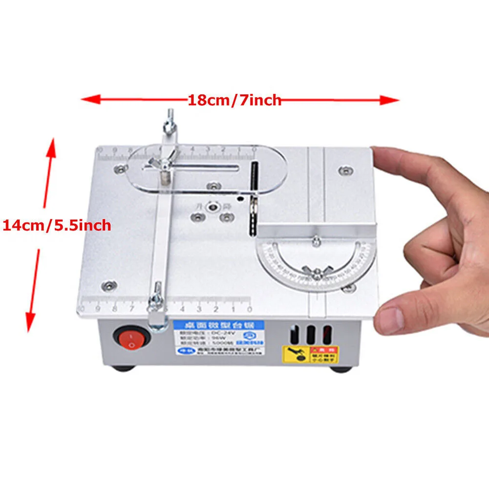 Liftable Table Saw With 5mm Aluminum-Platform & Rubber Damping Pad, 60mm Blade For Wood Plastic PVC DIY