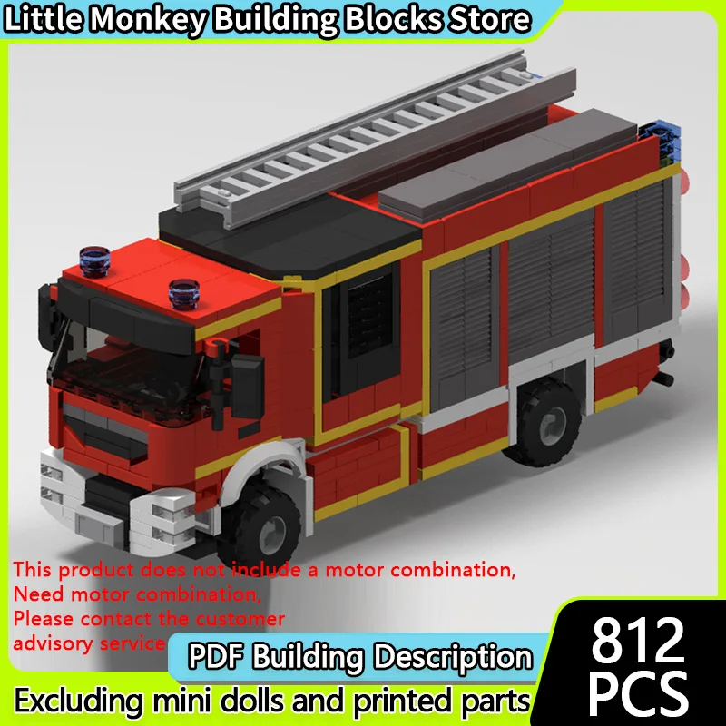 

Urban Rescue Vehicles Model MOC Building Bricks Magirus HLF 10 Modular Technology Children Holiday Gifts Assemble Toys Suit