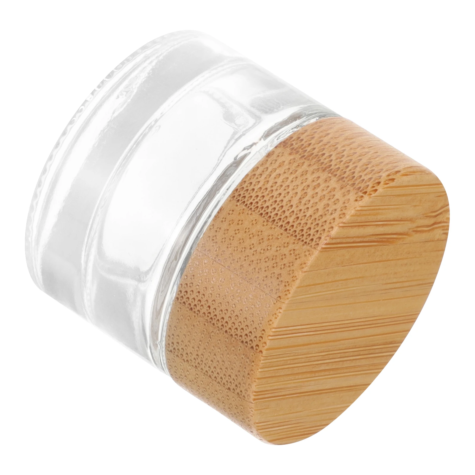 

Bamboo Lid Glass Jars 10g Travel Containers for Cream Sugar Scrub Sample Body Butter Lotion Mini Mason Packaging