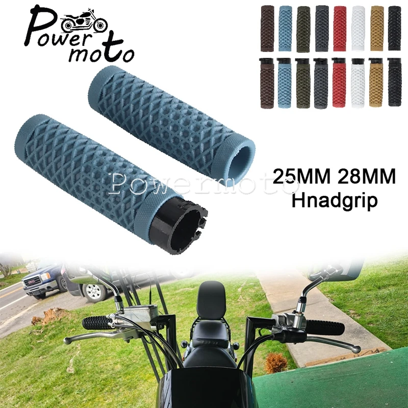 Motorcycle 25/28mm Hand Grips Handlebar Vintage Hnadgrips For Harley VRSC Street Rod VRSCR Night Rod VRSCD VRSCA V-Rod 2002-2017