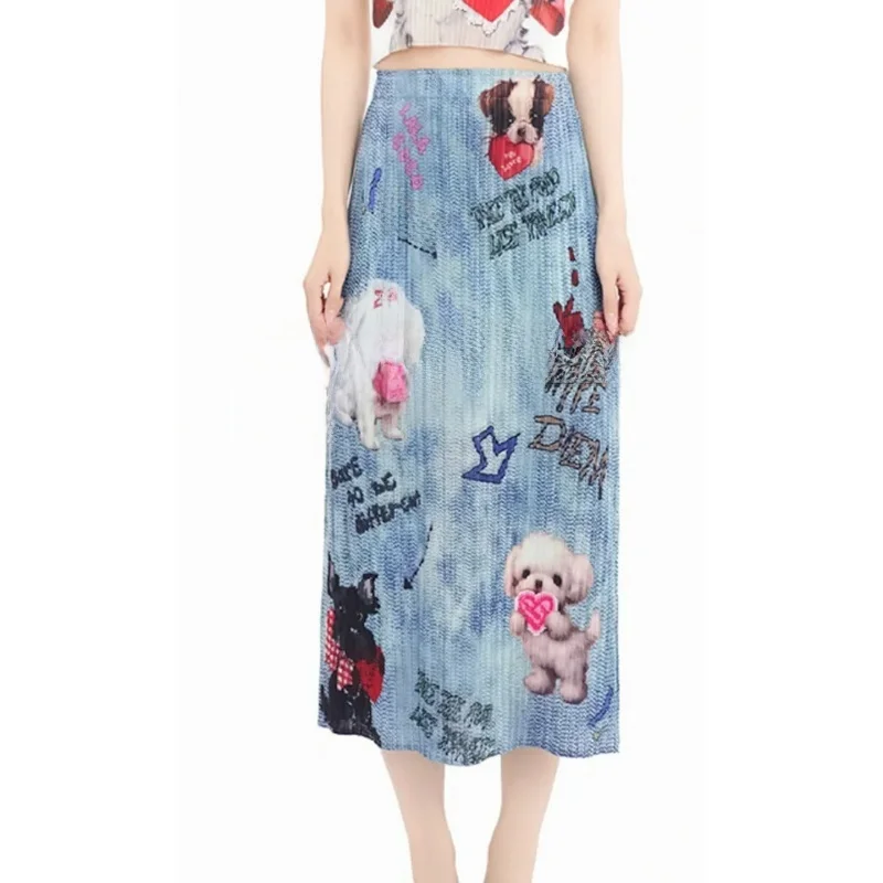 Lalabobo Autumn Floral Print F-Length Skirt Women's Polyester Fiber Home Textil…