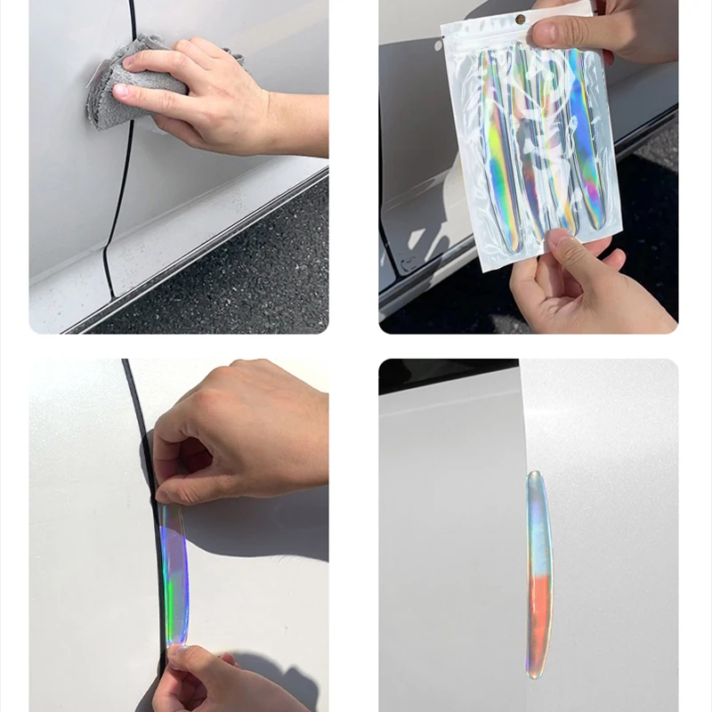 Reflective Colorful Laser Anti-scratch Car Stickers Door Edge Protector For Rover 75 45 25 200 400 mars Tourer TF Metro P5