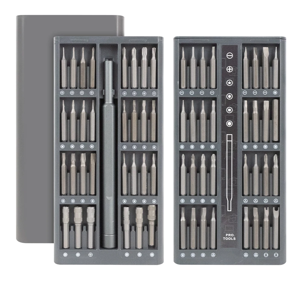 Conjunto de chave de fenda de precisão magnética 25/63 em 1, mini kit de ferramentas para reparo de celular, pc, hardware profissional com brocas hexagonais torx