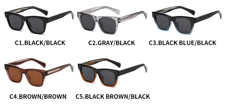 Marke Polarisierte Sonnenbrille Frauen Unisex Männer Solide Cp Edelstahl Kern Bein UV400 Quadrat Sonnenbrille Für Fahren Casual – Detail 6