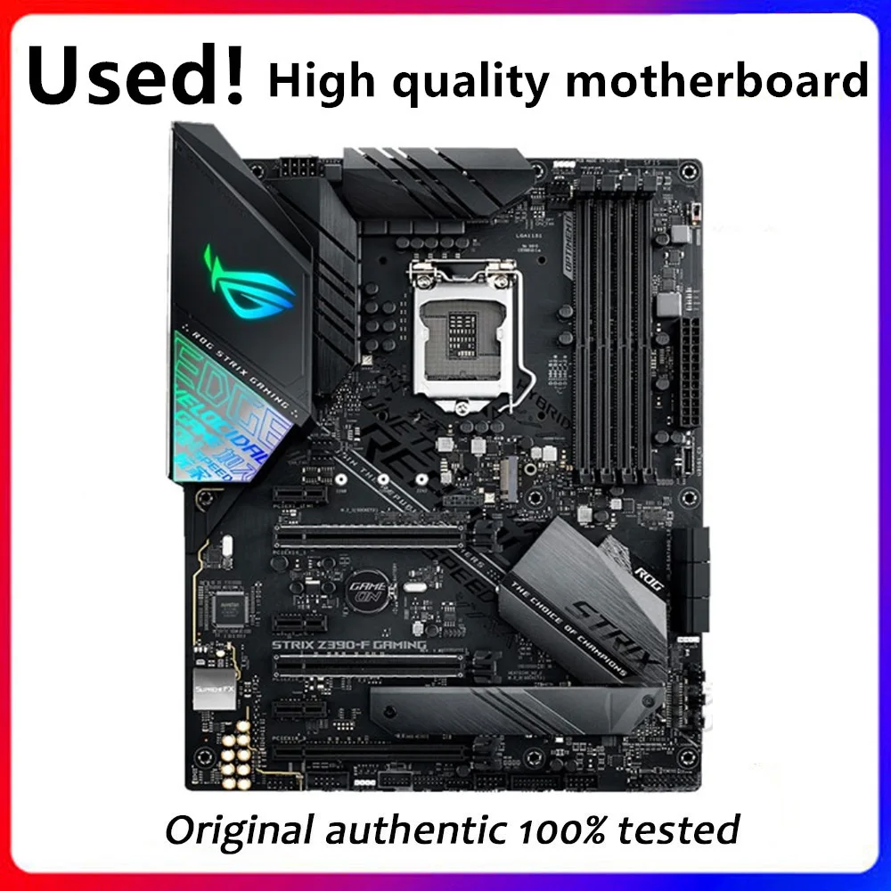 For Asus STRIX Z390-F GAMING Z390F Original Used Desktop Intel Z390 Z390M DDR4 Motherboard LGA 1151  i7/i5/i3 USB3.0 SATA3