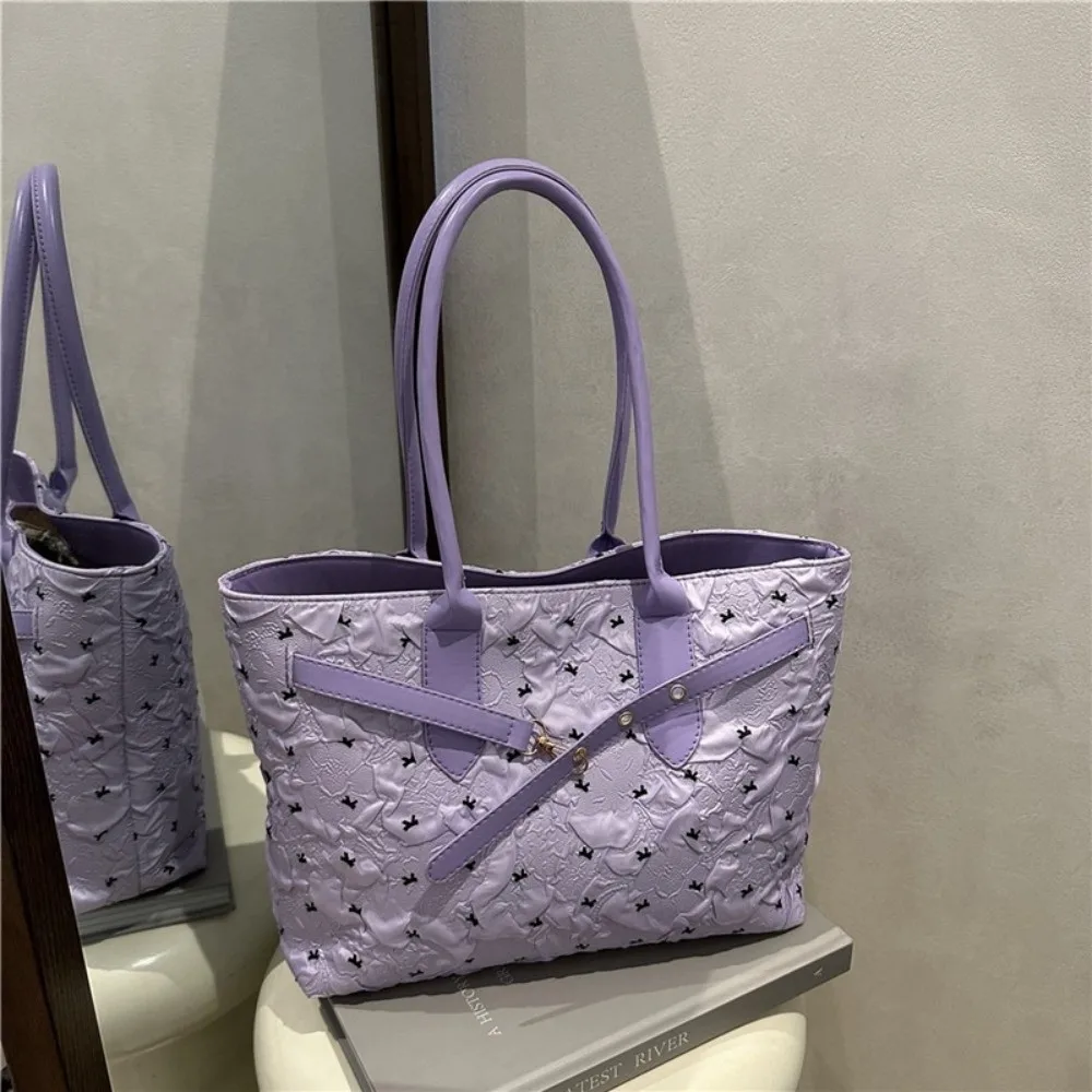 

Korean Stylish Bow Shoulder Bag Versatile Leisure Women Tote Bag Y2k Zipper Commuting Bag Handbag
