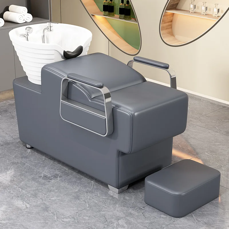 BShampoo and hairdressing semi-reclining bed high-grade ceramic basin flushing bed