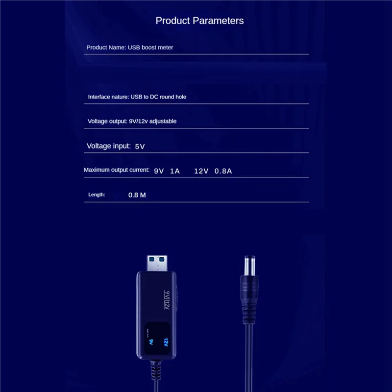 3X USB Boost Converter USB Step-Up Converter Cable DC 5V To 9V 12V 3.5X1.35Mm Connecter For Power Converter,1 Support 1-A74Z