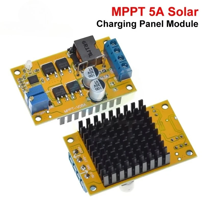 5A solar charging panel MPPT solar panel controller battery charging reverse protection anti backflow low power consumption