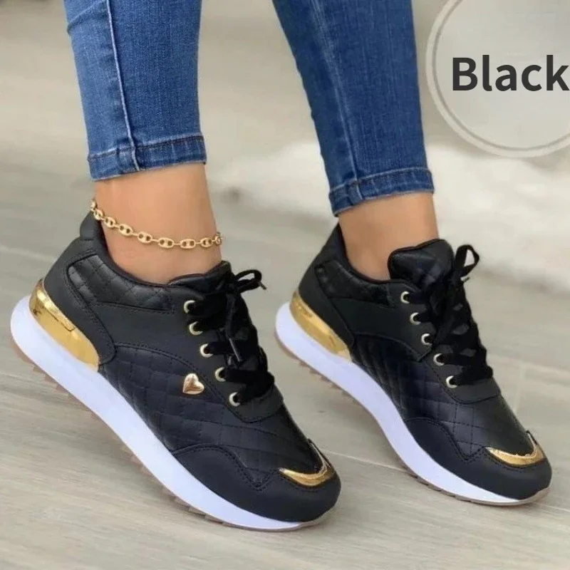 Red Women Sneakers Leather Patchwork Casual Shoes for Women 2023 Platform Female Shoes Pu Vulcanized Running Shoe Tênis Feminino