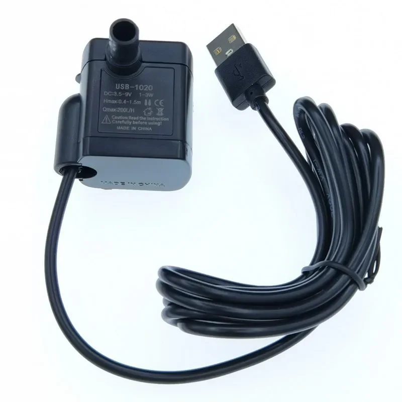 ปั๊มน้ำ USB-1020แรงดันไฟฟ้า5V แบตสำรอง DC แบบไม่มีแปรงสำหรับระบายความร้อนด้วยโทรศัพท์มือถือ