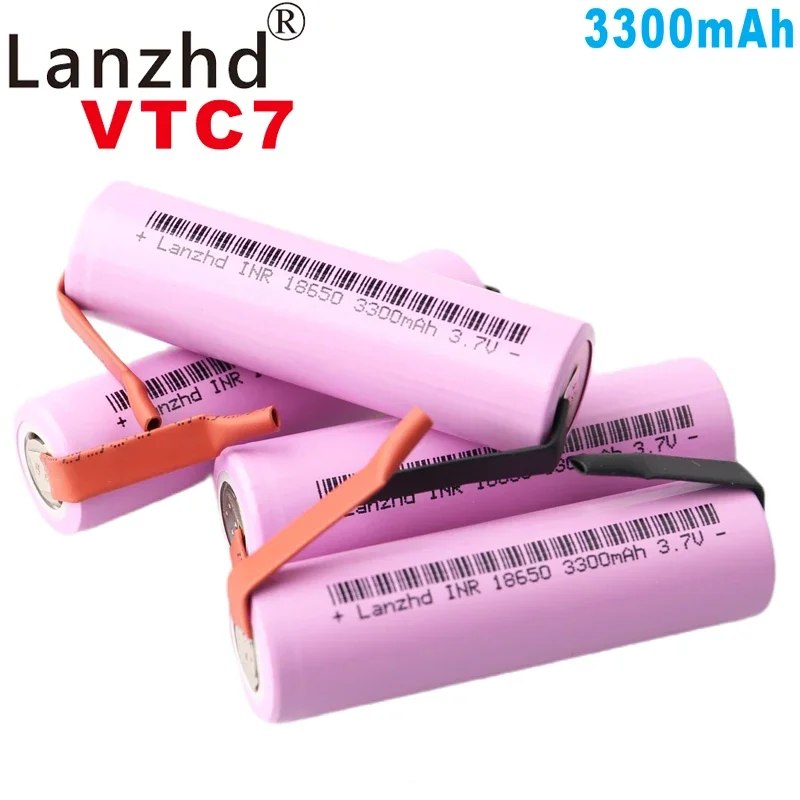 2024 NEW 8PCS Original Brand 18650 +DIY Nickel battery 3.7v 18650 lithium Li ion 3300mAh For toy LED battery