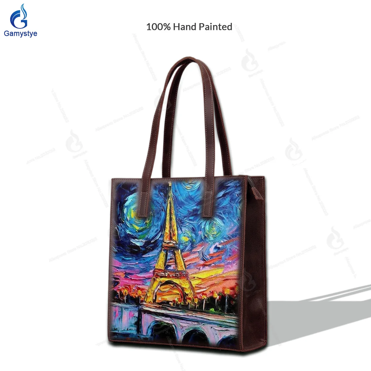 Personalizar bolso Art Hand Painted A towering tower Bags Women Bags Designer Crossbody Handbags Female Messenger Totes Fashion