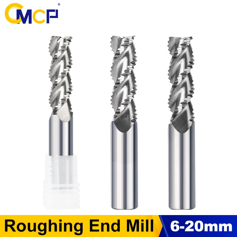 

CMCP 6-20mm Roughing End Mill HSS Cutters 4 Flute Carbide Milling Cutter Router Bits End Mill For Aluminium Steel CNC Tools