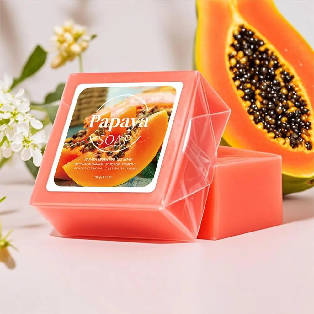 

Мыло с эфирным маслом куркумы, роза, папайя, кокосовые эфирные масла, отбеливающее мыло ручной работы для глубокой очистки для ухода за кожей